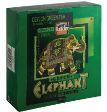 Battler Зеленый Слон 100 чайных пакетиков
